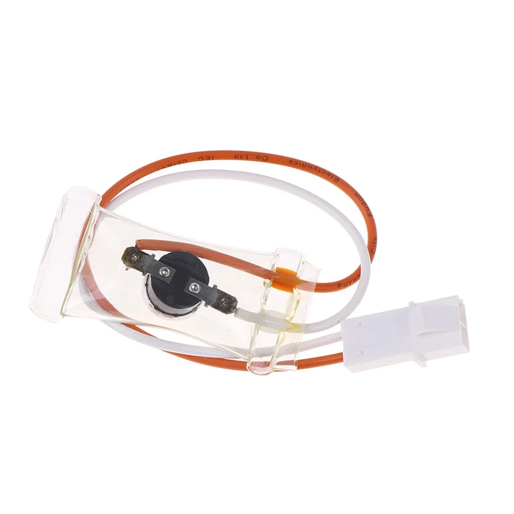 For Defrost Cycles Orange Defrost Thermostat 2 Pin Thermostat Metal Construction Precise Temperature Regulation