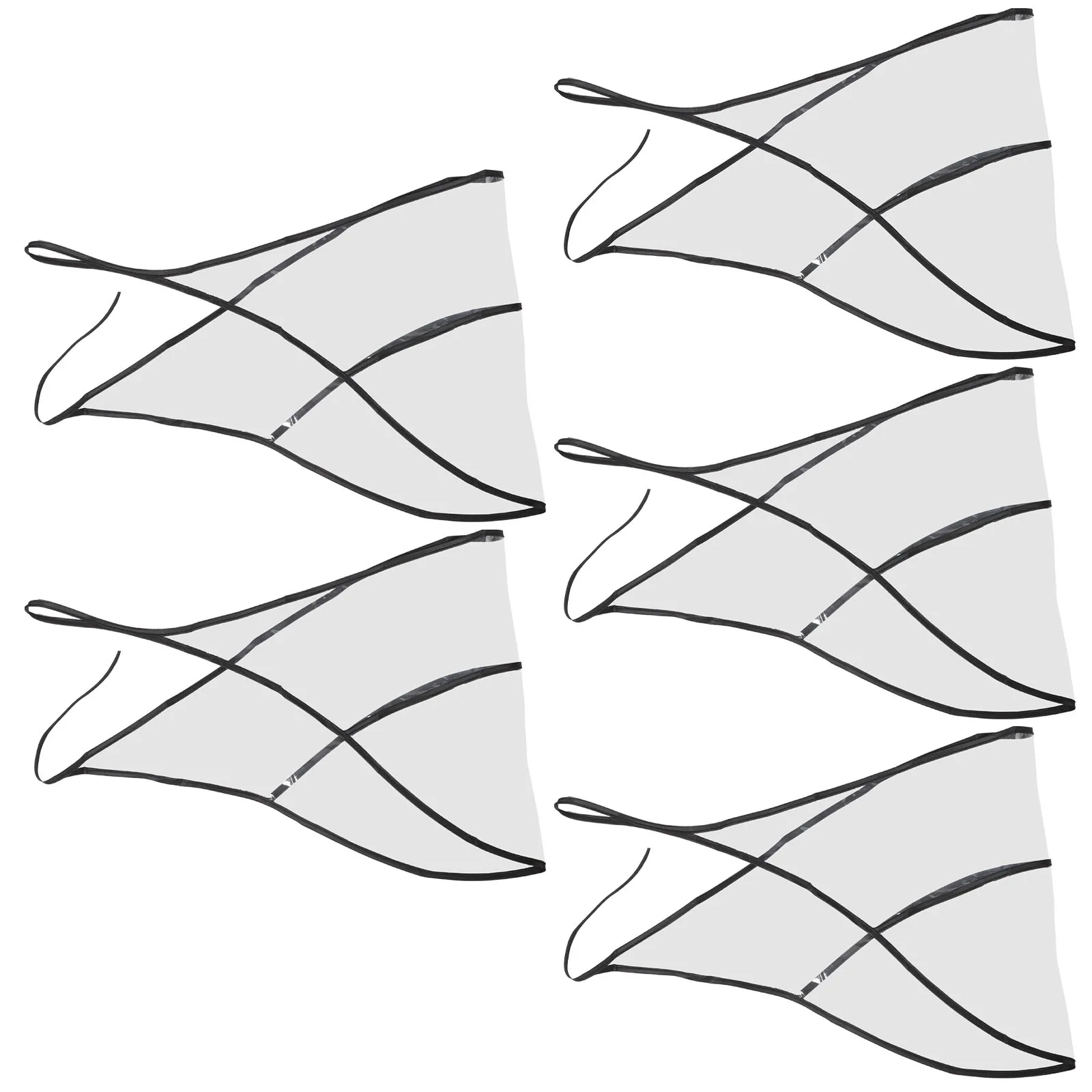 

5pcs Transparent Rain Hats For Women Waterproof Lightweight Plastic Bonnet Outdoor Cycling Hiking Camping Wide Brim Adjustable