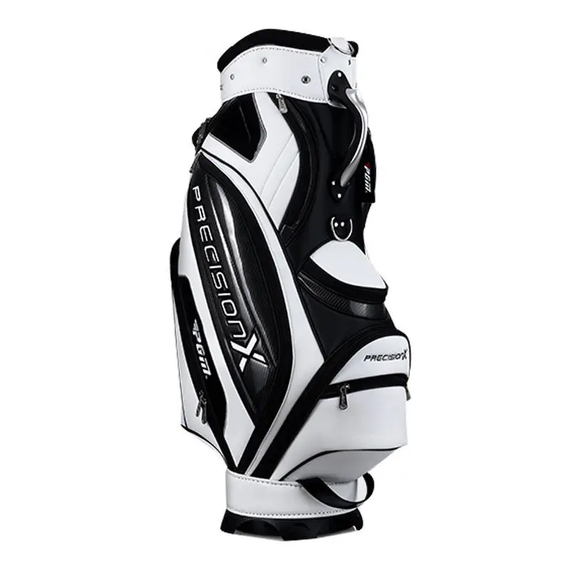 PGM QB034 Men's High-Quality Leather Golf Cart Bag White PU Material OEM Customizable Golf Bag for Sports Entertainment