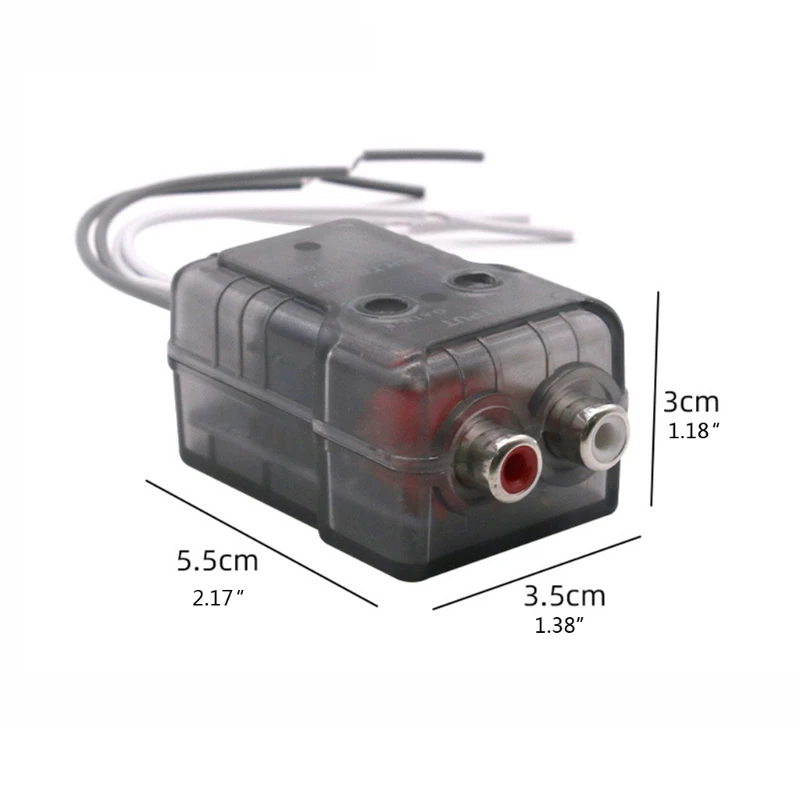 SUV Car Stereo RCA Speaker Wire Impedance Converter Output Adapter High to Low Level Output Line Control Auto Part