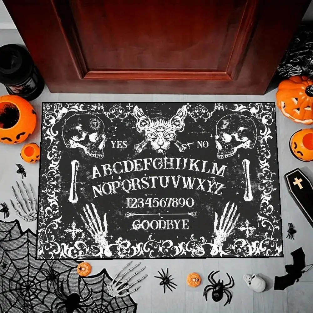 Halloween Carpet Exquisite Workmanship Funny Skull Pumpkin Patterns Door Mat for Home Bathroom Decoration