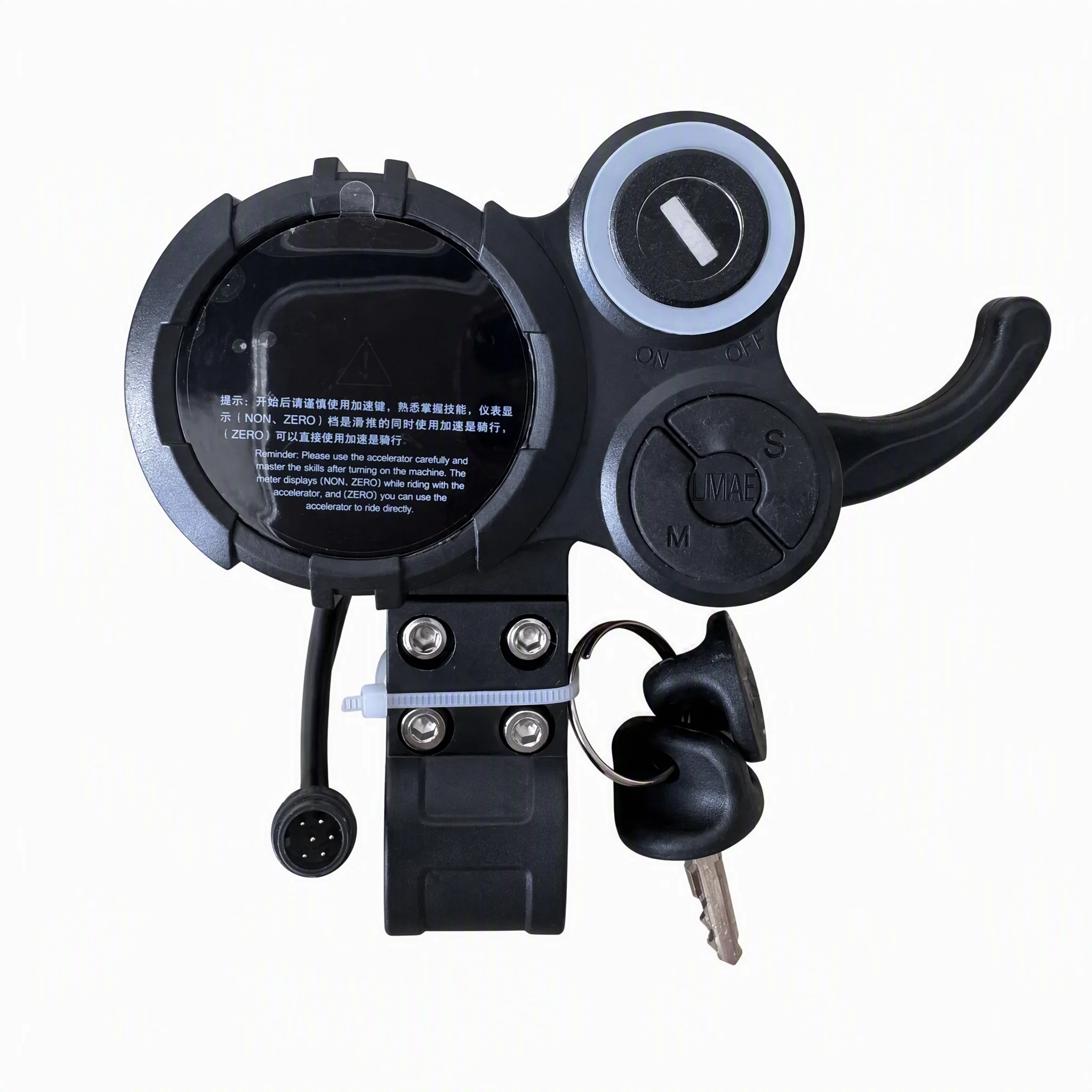 Liviae Changzhou Liya Electric Scooter Parts Finger Throttle Speed Display Accelerator with Key Lock for M11 M7 Scooter