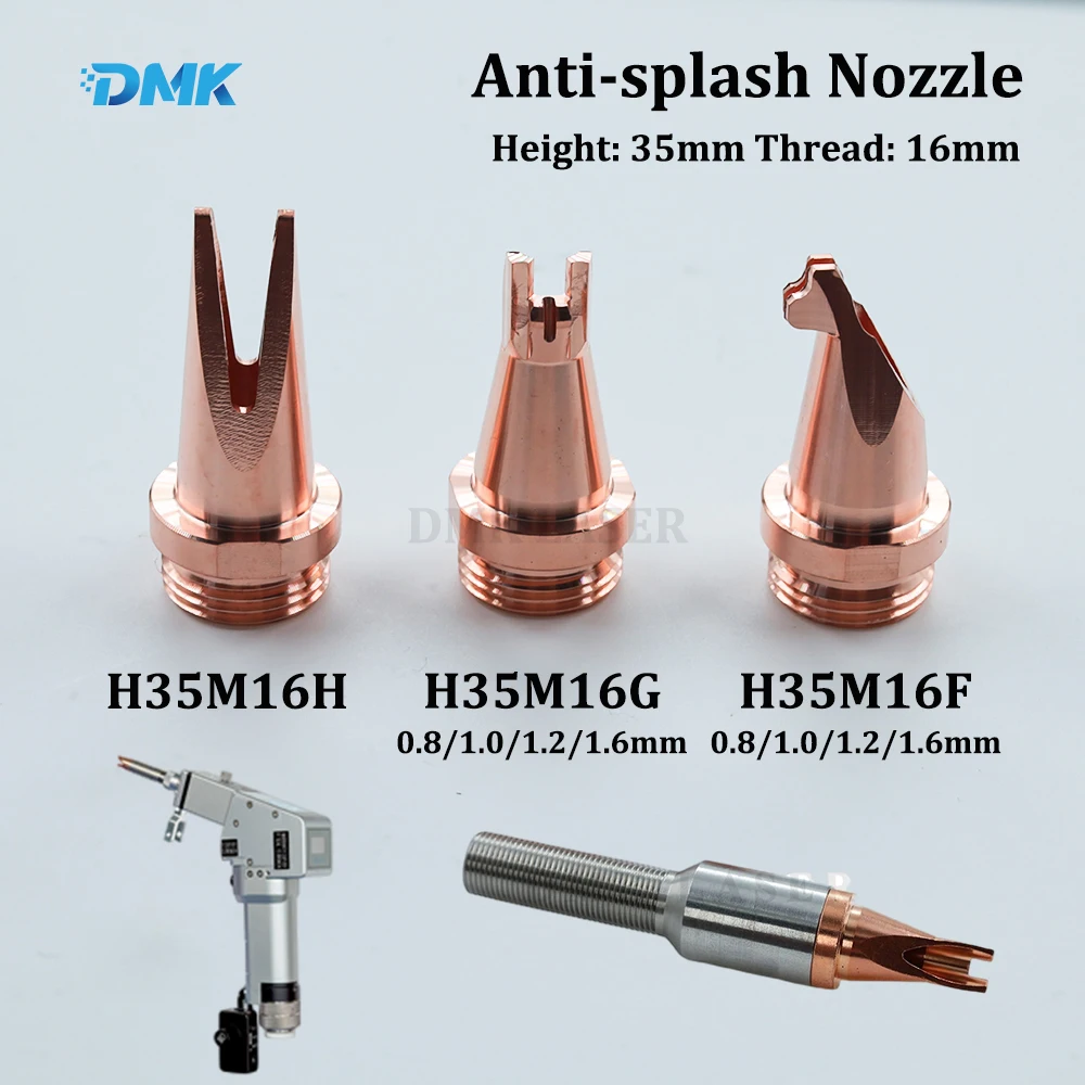 QiLin Fiber Laser Welding Nozzle H25M10&H35M16 Laser Welder Gun Head Nozzle Copper For Qilin Hand-held Laser Welding Machine