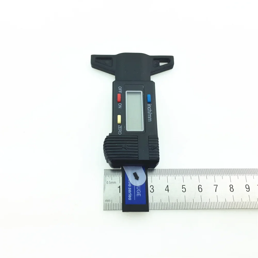 For Tire Pattern Measuring Ruler 0-25mm Depth Gauge Electronic Digital Display Tire Tread Vernier Caliper Plastic Style