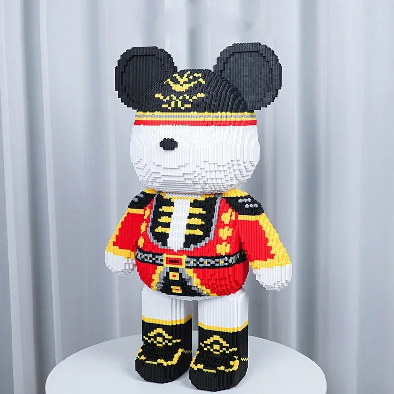 Creative Nutcracker 70cm Bear Building Block Cartoon Soldier Model Assembled Spacebear Magic Bricks Toys For Kids Gift
