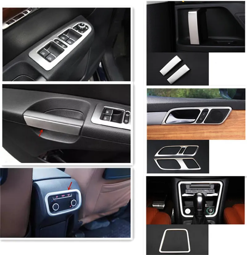 For Volkswagen Sharan 2012-2018 High-quality stainless steel Automotive Interior decorative bright strip car accessories