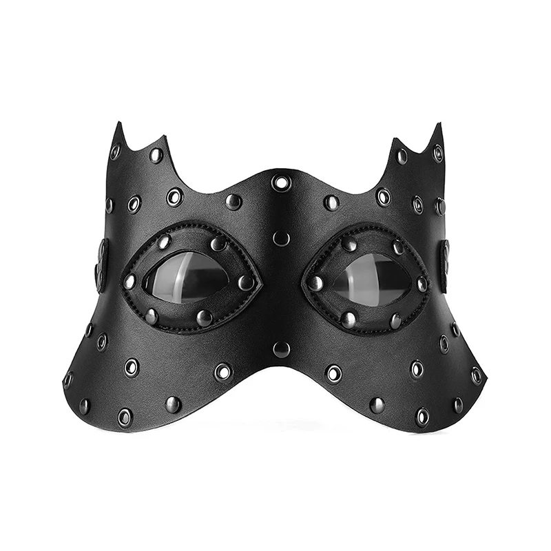 Men Women Black Punk Facewears Halloween Easter Cosplay Masquerade Party Adult Costume Props