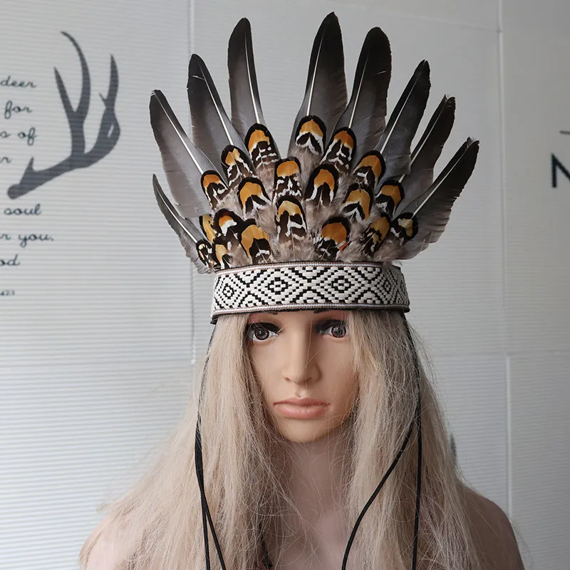 

Feather Headdress Novelty Headwear for Birthday Dance Show Carnivals Headband