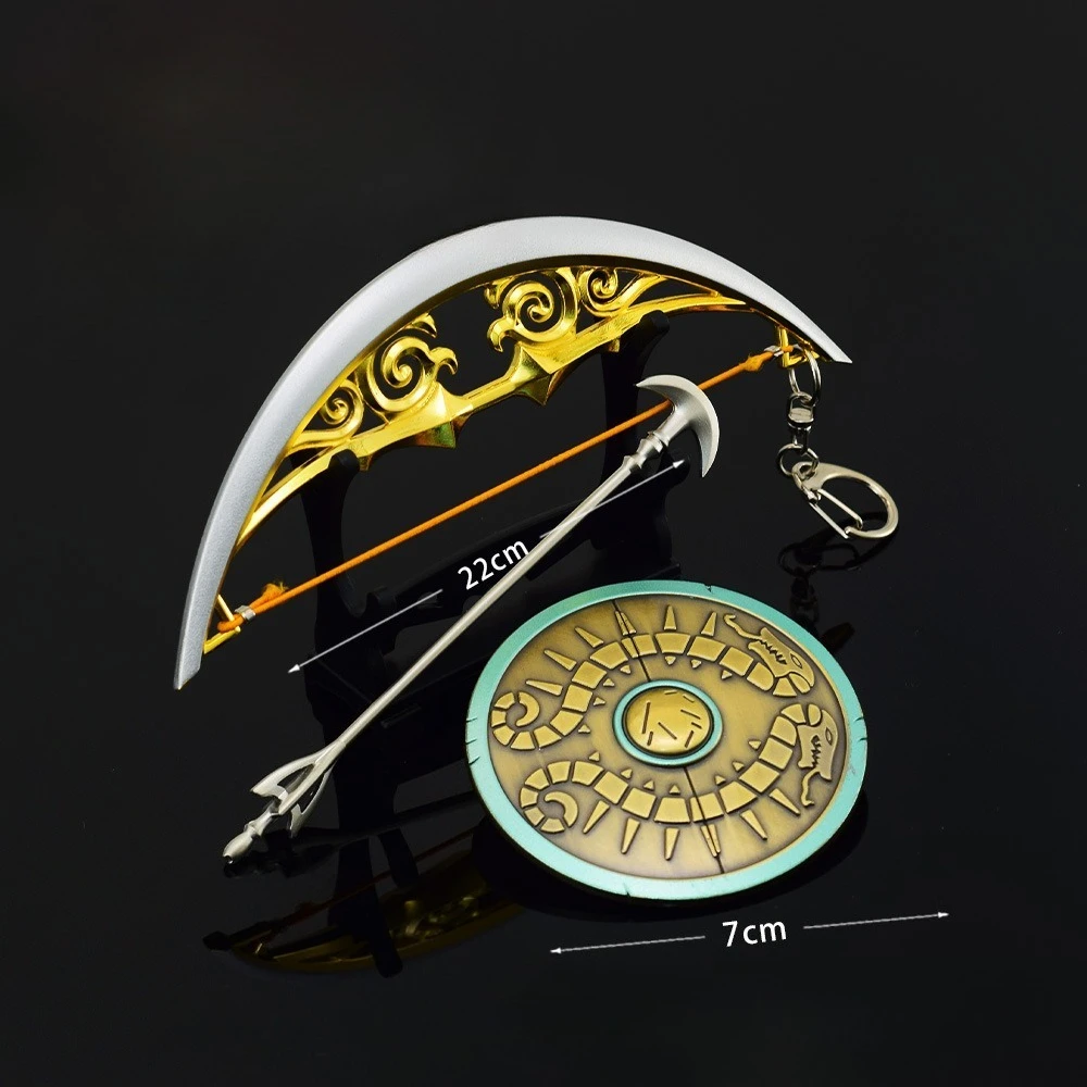 2Pcs The Hyrule Fantasy Weapon Sword Metal Tears of The Kingdom Game Peripheral Toy Samurai Sword Crafts Gift for Boy Collection