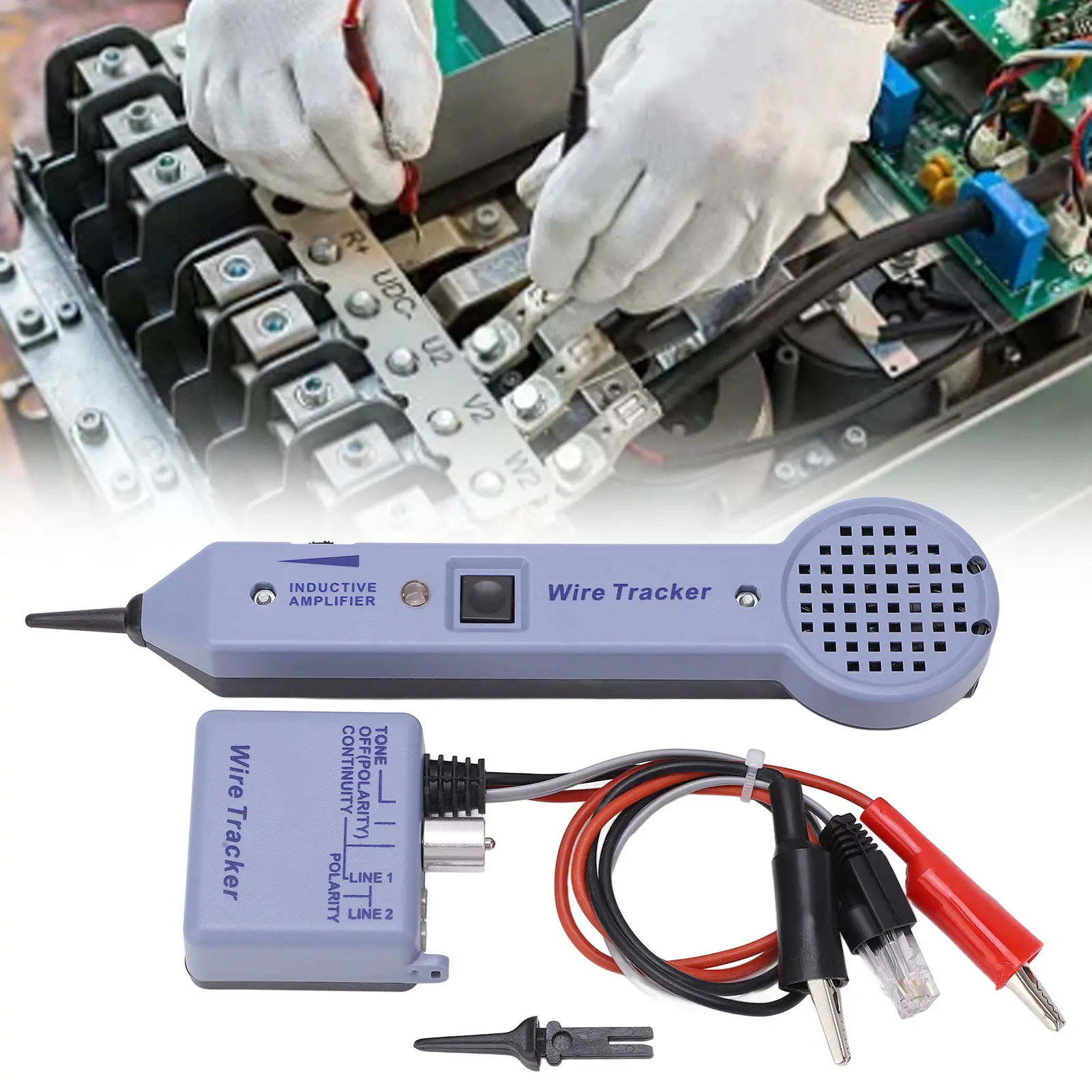 

Wire Tracer Tester Tone ​Inductive Amplifier Good Sensitivity ABS Shell with Receiver for Cable Maintenance