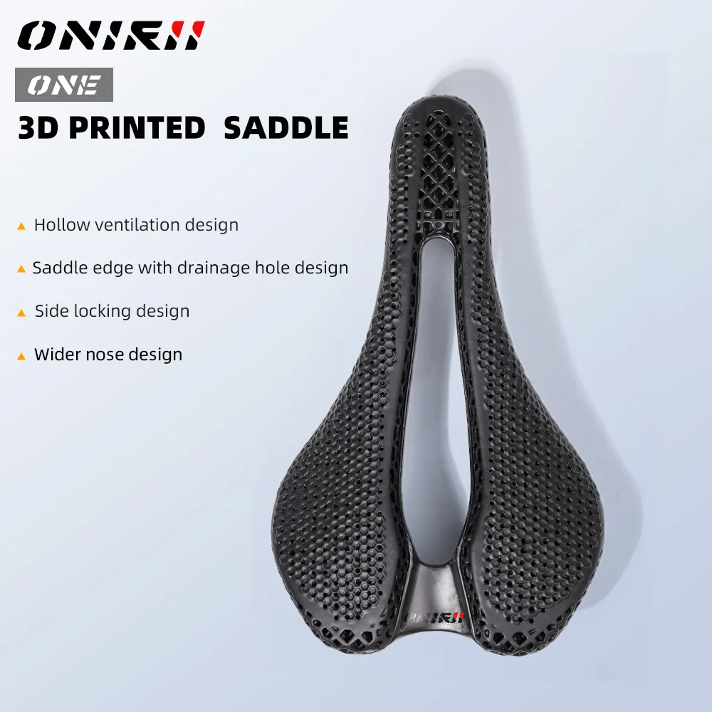 

ONIRII карбоновое велосипедное седло с 3D принтом, подушка для верховой езды, противоударное, легкое для MTB/дорожье/гравий/TT/складного велосипеда, новинка
