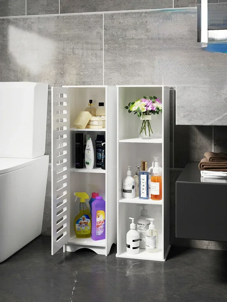 

Toilet locker Floor-to-ceiling clip gap Bathroom Shower room Storage shelf Toilet side cabinet