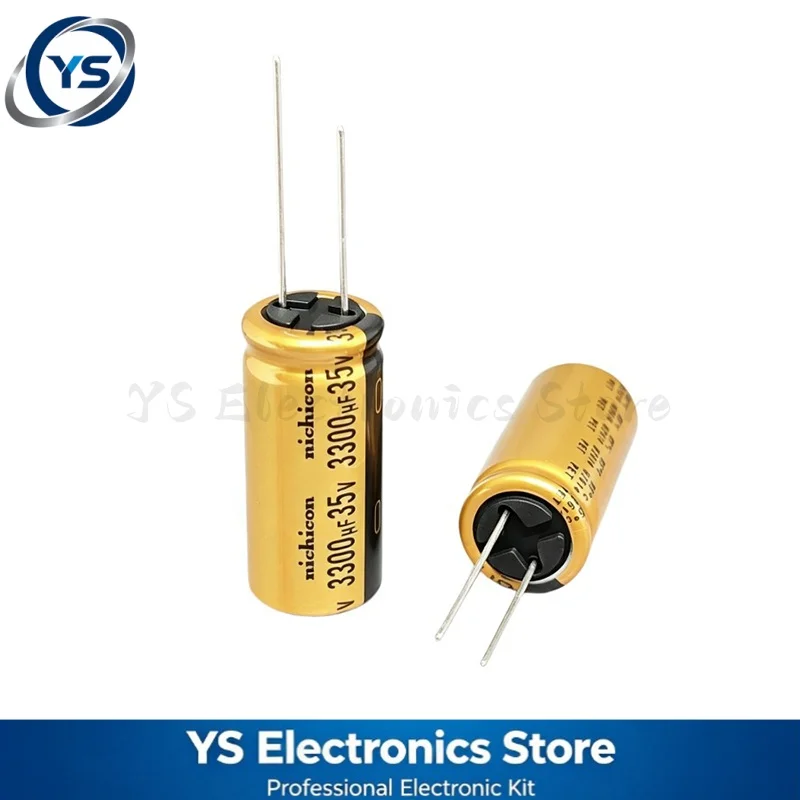 10-50pcs 35V3300UF NICHICON FW Series 16X35.5mm Hi-Fi Audio Electrolytic Capacitor UFW1V332MPD 3300UF35V 35V 3300UF Original NEW
