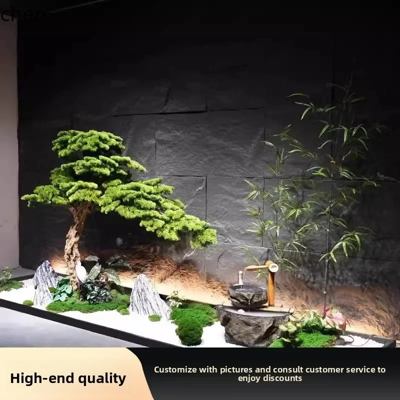DSAArtificial Welcoming Pine Green Plant Landscaping Indoor Large Fake Tree Hotel Window Display Under Stairs