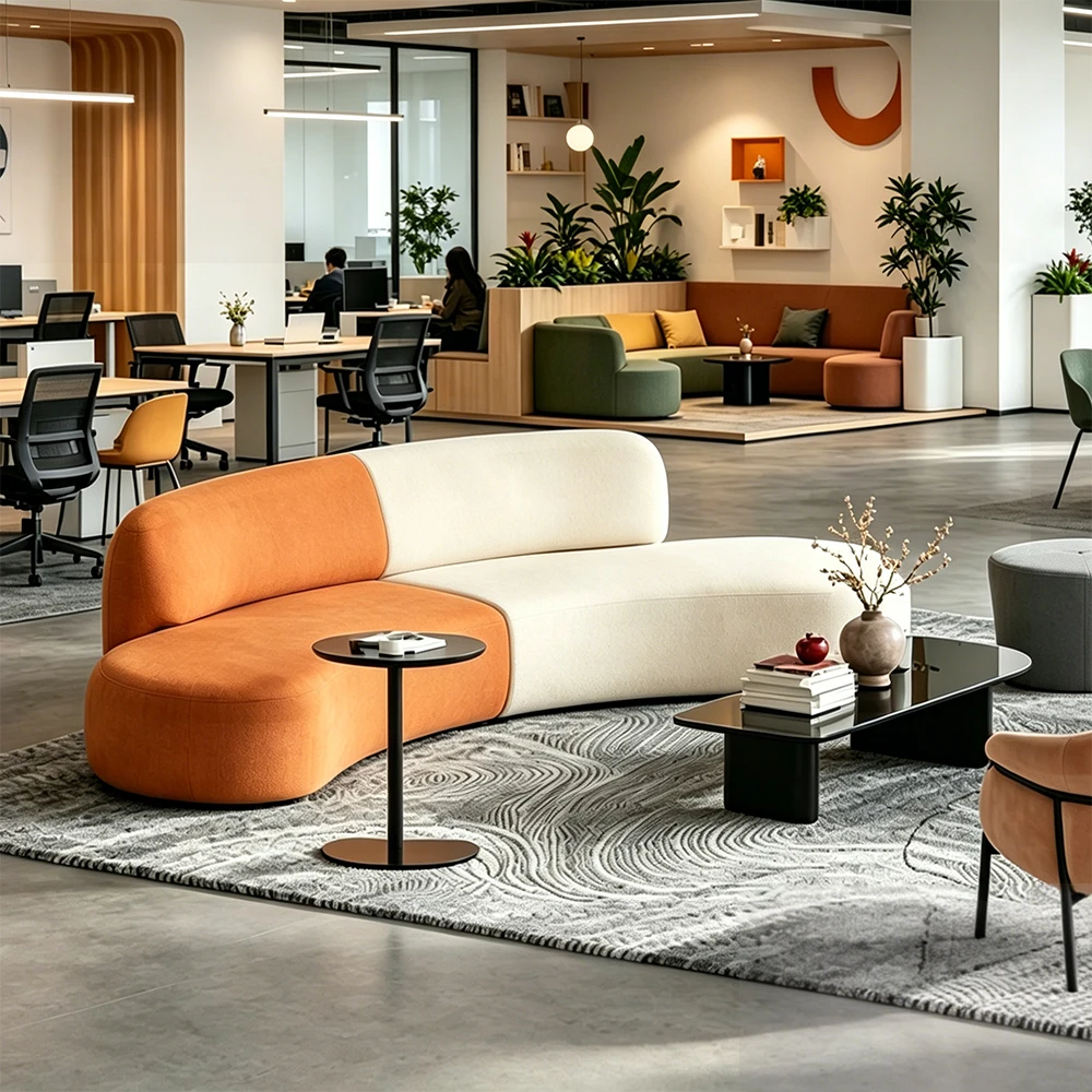 カスタムモジュール式曲線オフィスソファ、受付ロビー待合席ソリ - Office Furniture Solutions のレビューと価格