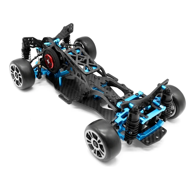B-M DIY RC Car Rear-Drive Drift Racing Frame 1/10 Mini Frame Drift Kit Versión Marco Drift r Kit Versión Azul