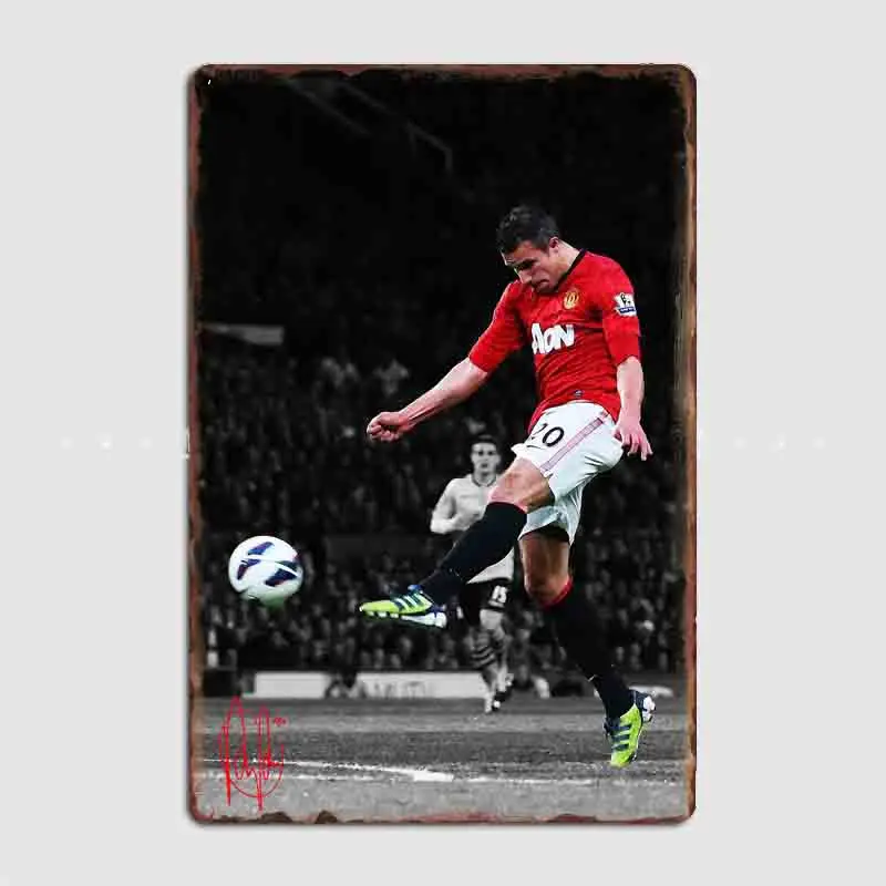 Robin van Persie Football Player Metal Sign Poster Club Indoor and Outdoor Room Decor Custom Tin Vintage Home Wall Decor