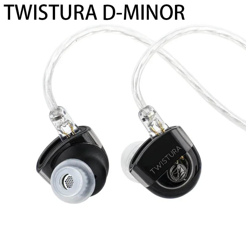 TWISTURA D-MINOR 10mm Dual-Magnetic Dynamic Driver HiFi in-ear Earphones with High-Purity Oxygen-Free Copper Silver-Plated Cable