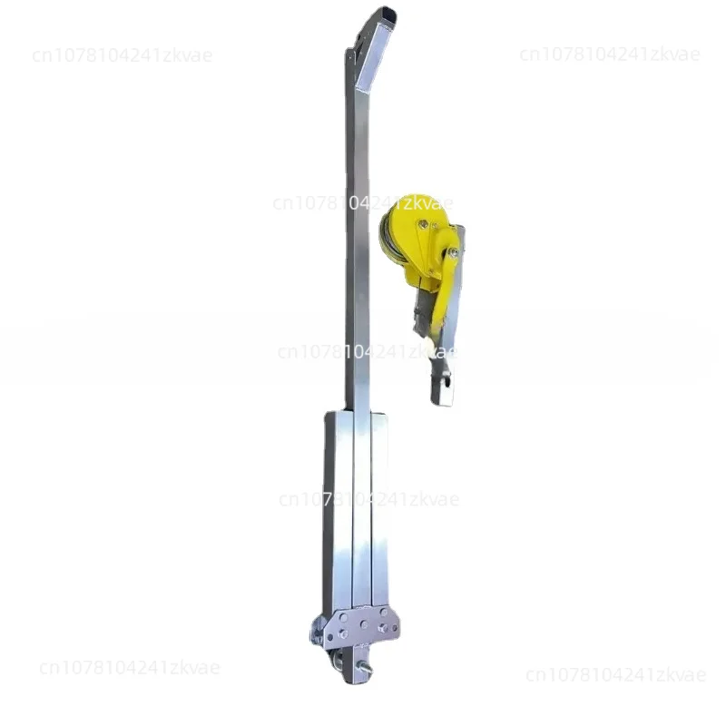 Crane, Folding and Self-locking Manual Winch Assembly, Air-conditioning Manual Winch, Galvanized External Hoisting Tool