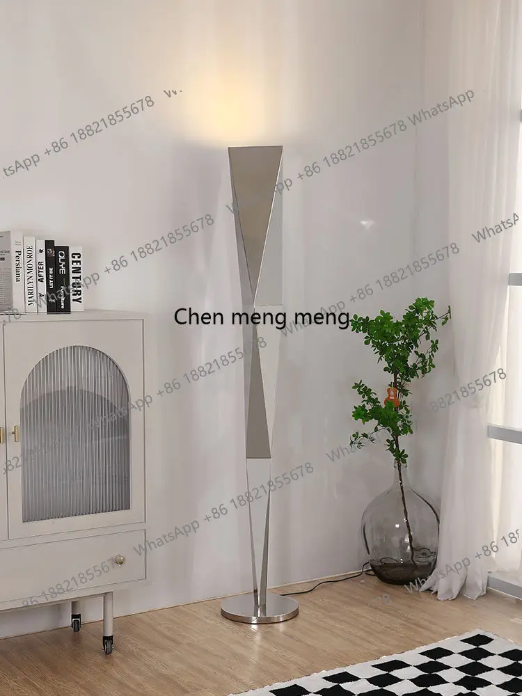 

Italian stainless steel art sculpture designer sales office bedroom living room model room atmosphere chrome floor lamp