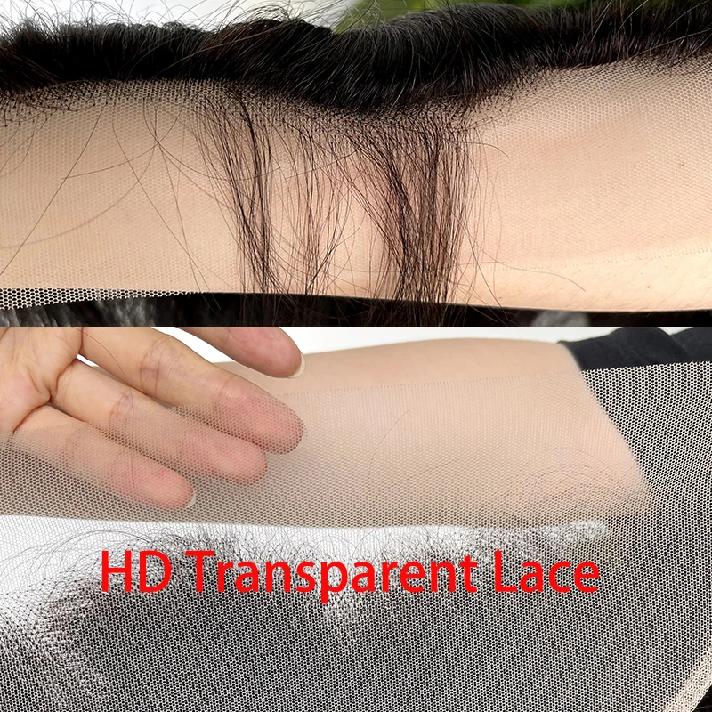 Cabelo Humano Liso Brasileiro, Fechamento Transparente Do Laço, Fechamento Frontal, Cabelo Humano Virgem, 2x6, 5x5, 13x4, HD, Apenas, 4x4