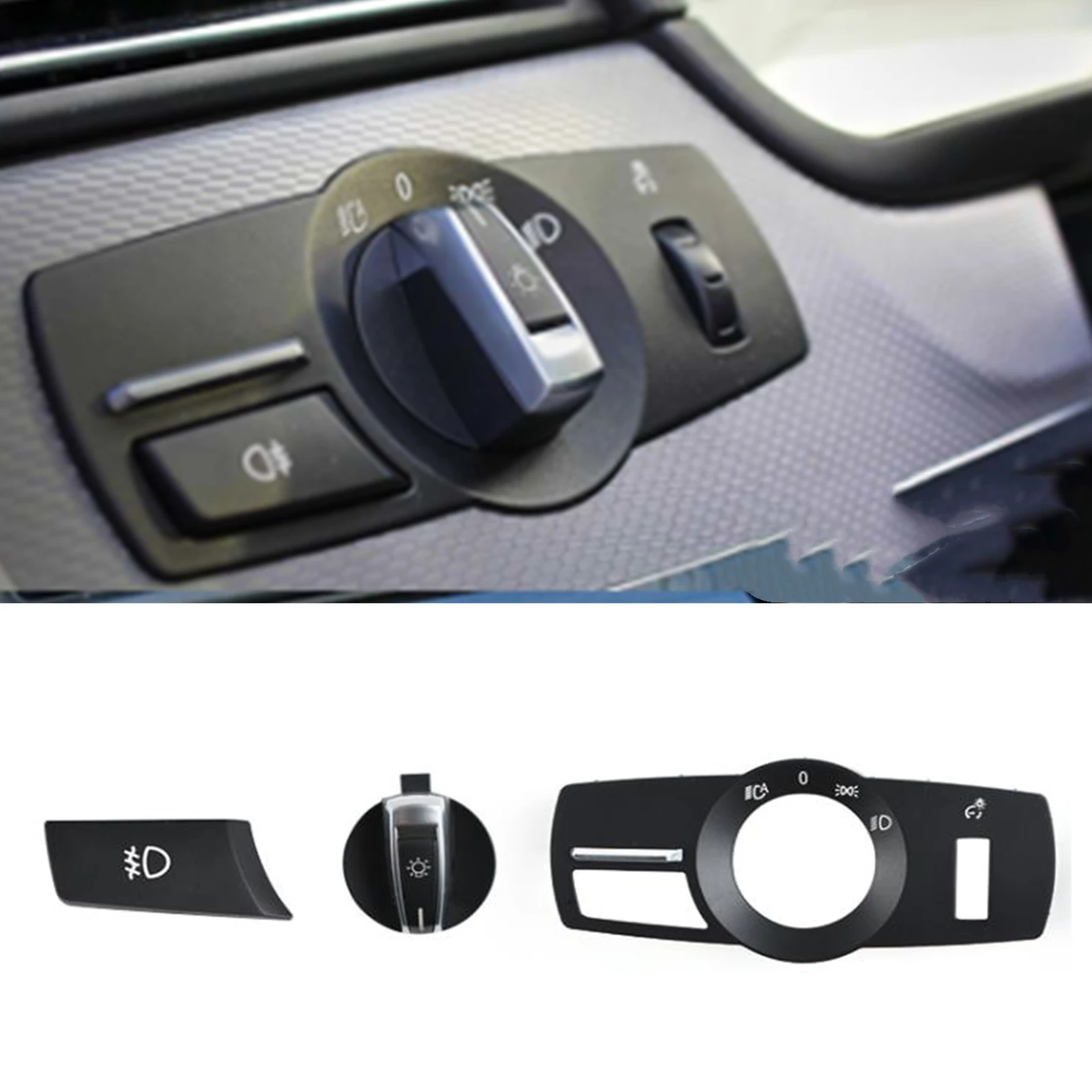 Car Headlight Headlamp Control Switch Panel & Button & Key Knob For BMW 5 Series 520 GT 535 F10 7 Series F02 X4 F26 2009-2018