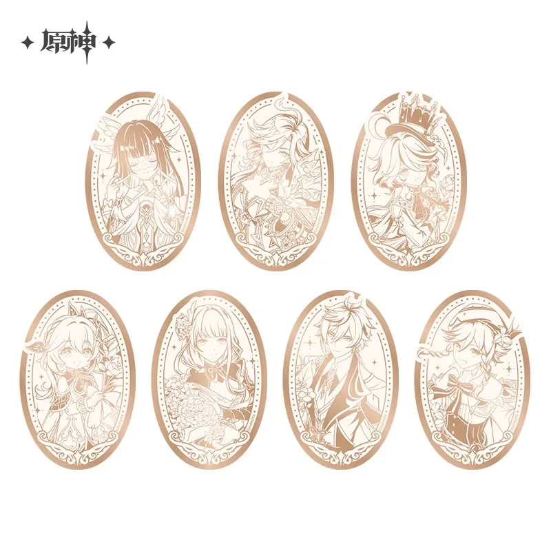 

Официальный Genshin Impact, лицензированный аниме, серия для празднования юбилея, игровые товары, зеркальный значок, аксессуар, подарок на праздник