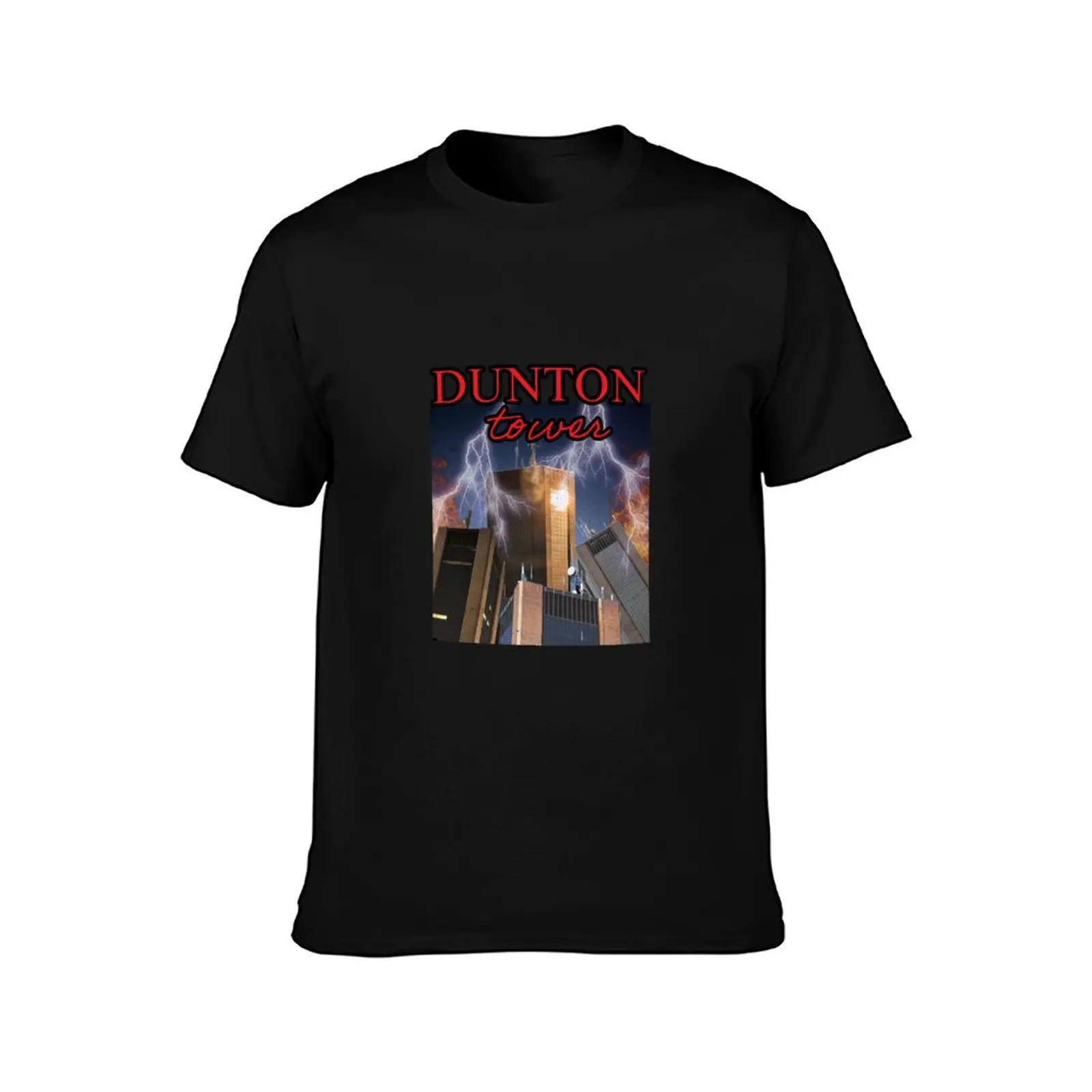 dunton tower stormy design T-Shirt custom t shirt Aesthetic clothing heavyweight t shirts for men