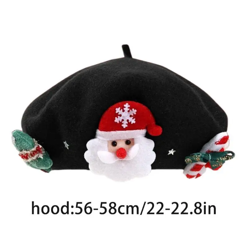 652F หญิงหญิง Berets หมวกคริสต์มาส Theme ศิลปินวินเทจจิตรกร
