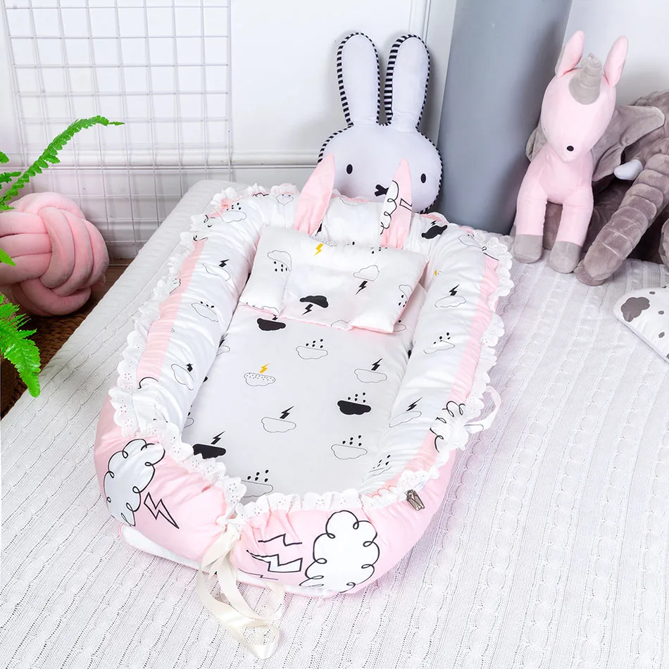 

Newborn Accessories Baby Crib Nest Infant Outdoor Travel Portable Bed Pad Toddler Sleep Cradle Bumper Baby Bed