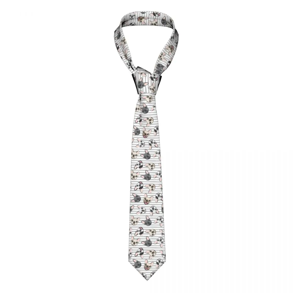 

Cute French Bulldog Dog Men Women Necktie Polyester 8 cm Narrow Animal Puppy Neck Tie for Mens Accessories Gravatas Accessories