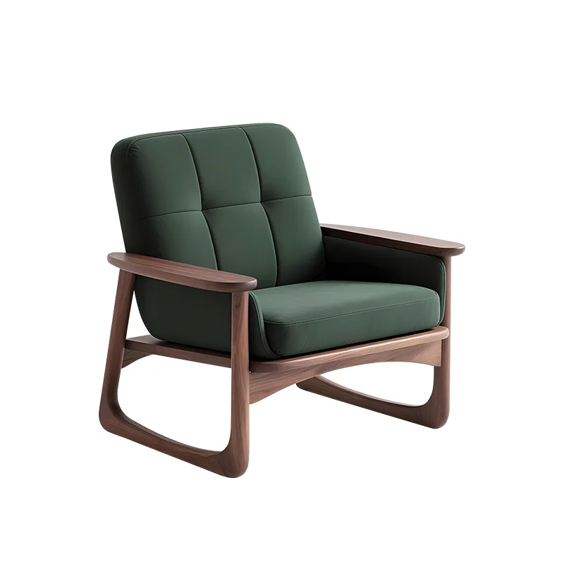 Brown Wooden Living Room Chairs Luxury Unique Relaxing Modern Lazy Chairs Arm Design Single Fauteuil De Salon Home Furniture