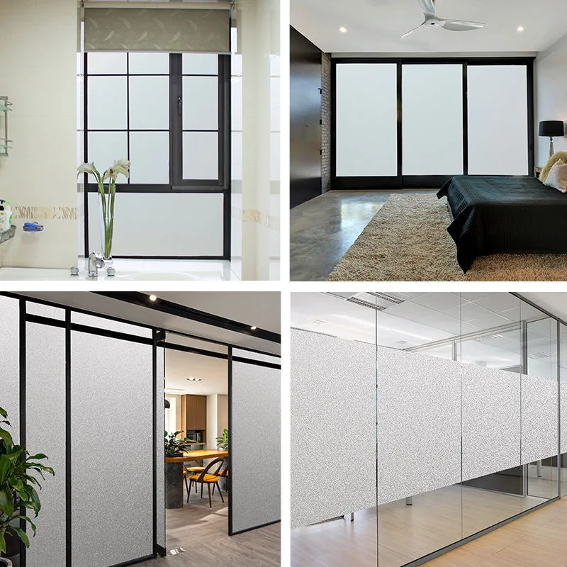 Matte White Frosted Window Film Privacy Self Adhesive Glass Sticker Window Decal for Home Office Bathroom