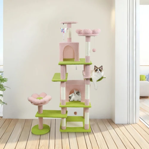 Large Wood Cat Tree Bulk Supply with Fast Pickup Time, Multi-Level Scratching Posts Pet Toys Stable Anti-Tipping Cat Tree