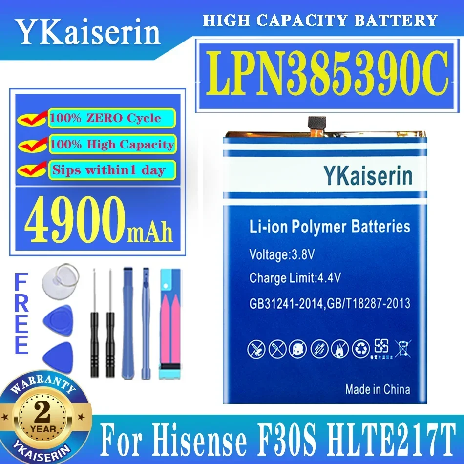 

Аккумулятор ykaisin LPN385390C 4900 мАч для Hisense F30S HLTE217T мобильный телефон