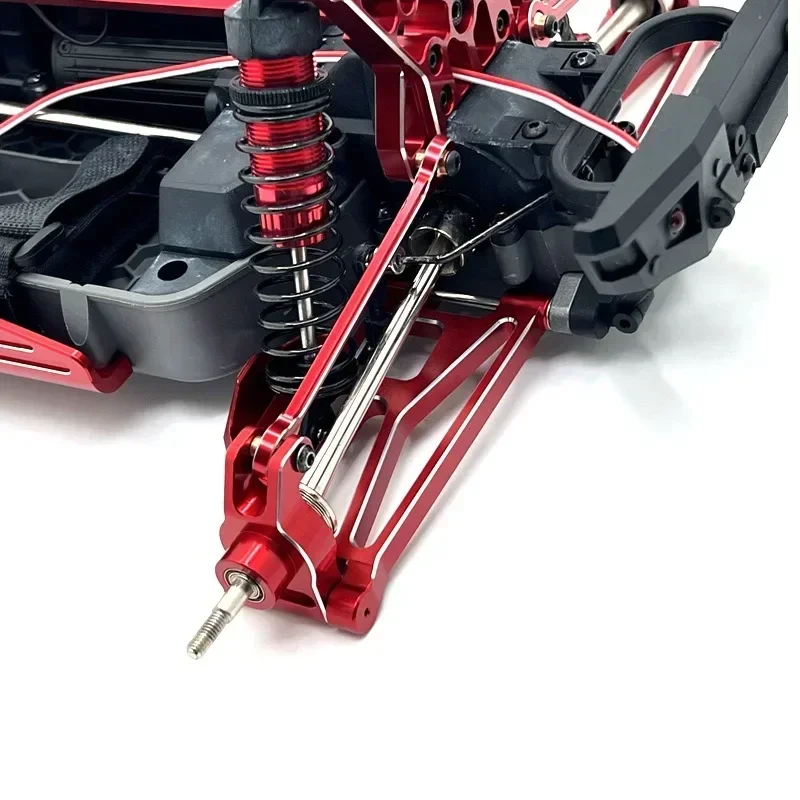 Para MJX 10208 brazo de suspensión inferior trasera de Metal brazo oscilante 1/10 RC piezas de mejora de coche Accesorios