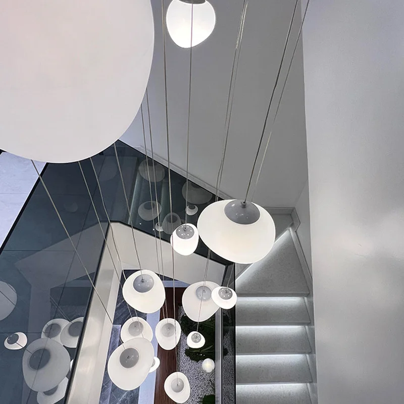 

New light luxury modern home decoration chandelier, staircase chandelier, living room chandelier, dining room indoor lighting