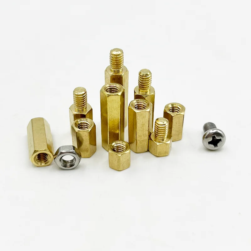 240 ~ 120 stücke M2 M2,5 M3 M4 Männlich Weiblich Messing Hex Spalte Standoff Unterstützung Spacer Säule Schraube Mutter für PCB Board Sortiment Kit – Detail 4