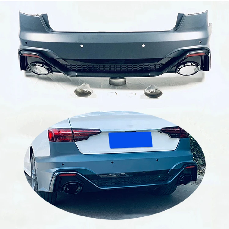 

New Design Car Body Kit Rear Bumper with Diffuser for A4 S4 B9.5 Upgrade to RS4 2020-2023