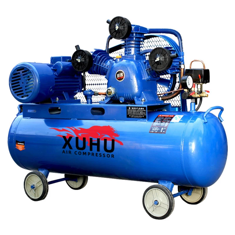 Portable 70/100/150L Air Compressor With 3hp V-0.25/8 Motor Industrial Belt-Driven Piston Compressor Lubricated