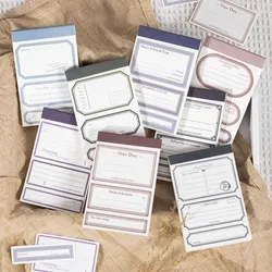 50pcs/lot Memo Pads Material Paper Vintage Small Border Junk Journal Scrapbooking Cards Retro Background Decoration Paper