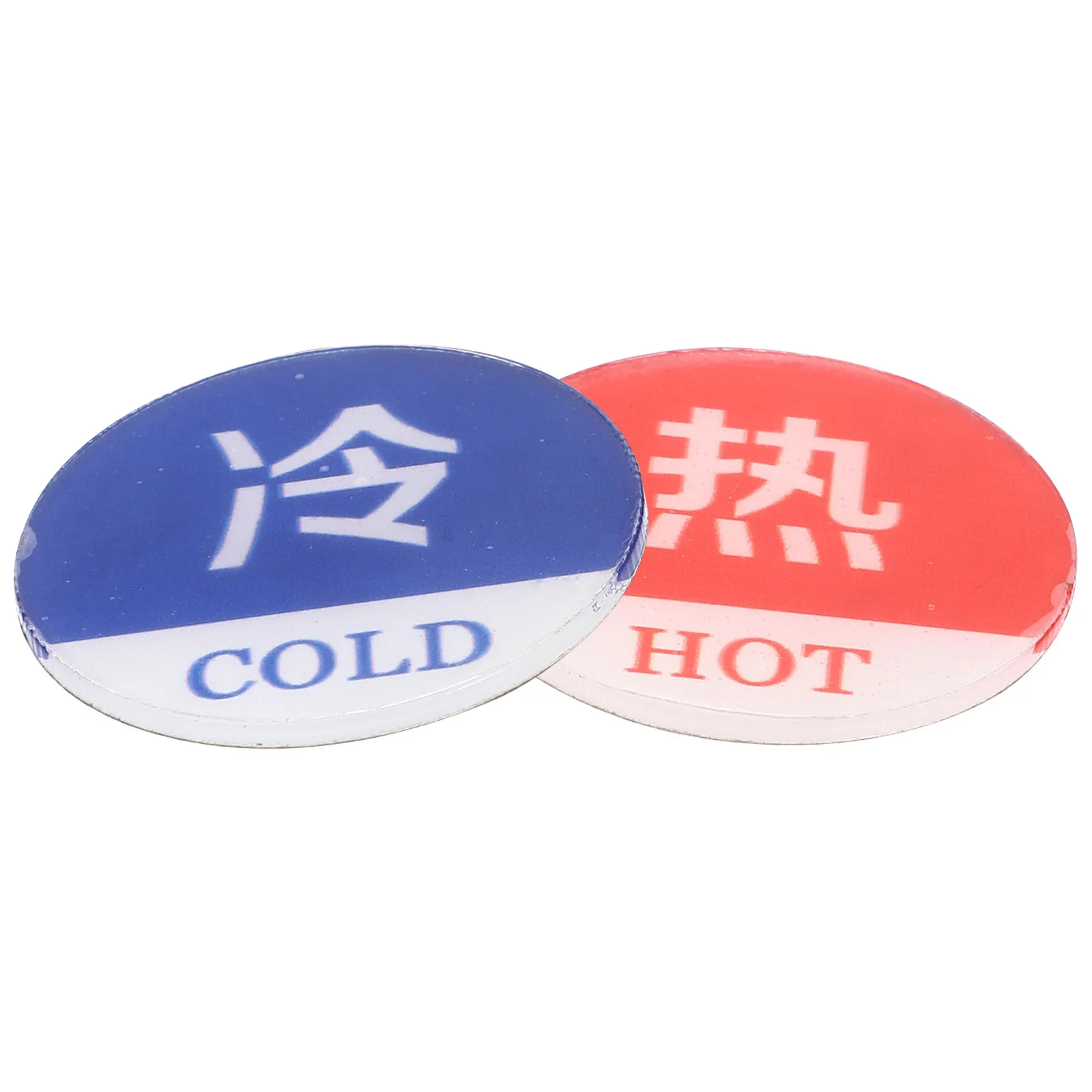 Hot and Cold Water Signs Labels Small Sticker Stickers for Faucet Acrylic Shower