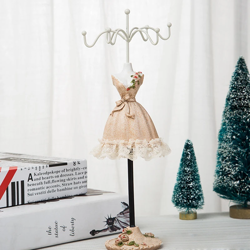 Fashion Jewelry Display Stand Rotating Mannequin Resin Iron Jewelry Stand Necklace Bracelet Anklet Storage Resin Iron Crafts