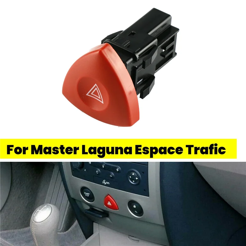 Hazard Warning Emergency Light Switch Button for Renault Master Laguna Espace Trafic Vauxhall Vivaro 8200442724,93856337