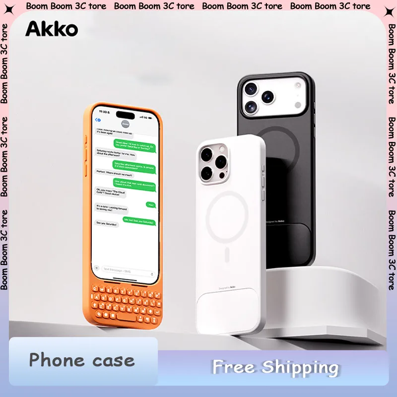 

AKKO Metakey 37keys Mobile Keyboard for IPhone 16 PRO MAX IPhone 17 PRO MAX Customized Mobile Phone Magnetic Protective Case