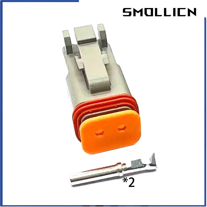 1 Set 2 Pin Deutsch DT Grey Plug DT06-2S DT04-2P Male Female Waterproof Connector Automotive Sealed Plug