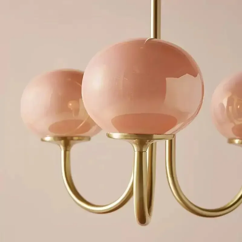 Led Lights Home Decor Modern Minimalism Pendant Lamp Macaron Chandelier Pink Living for Room Kitchen Study Indoor Light SANDYHA