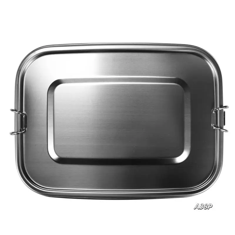 

2X контейнер для обеда Bento Box из нержавеющей стали, ланч-бокс Bento с 3 отделениями для сэндвичей и двух сторон