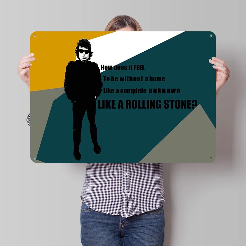 Bob Dylan Metal Poster Perfect Gift for Fans Lovers Personalized Wall Art Metal Sign for Luxury Decoration Home Decorations Room
