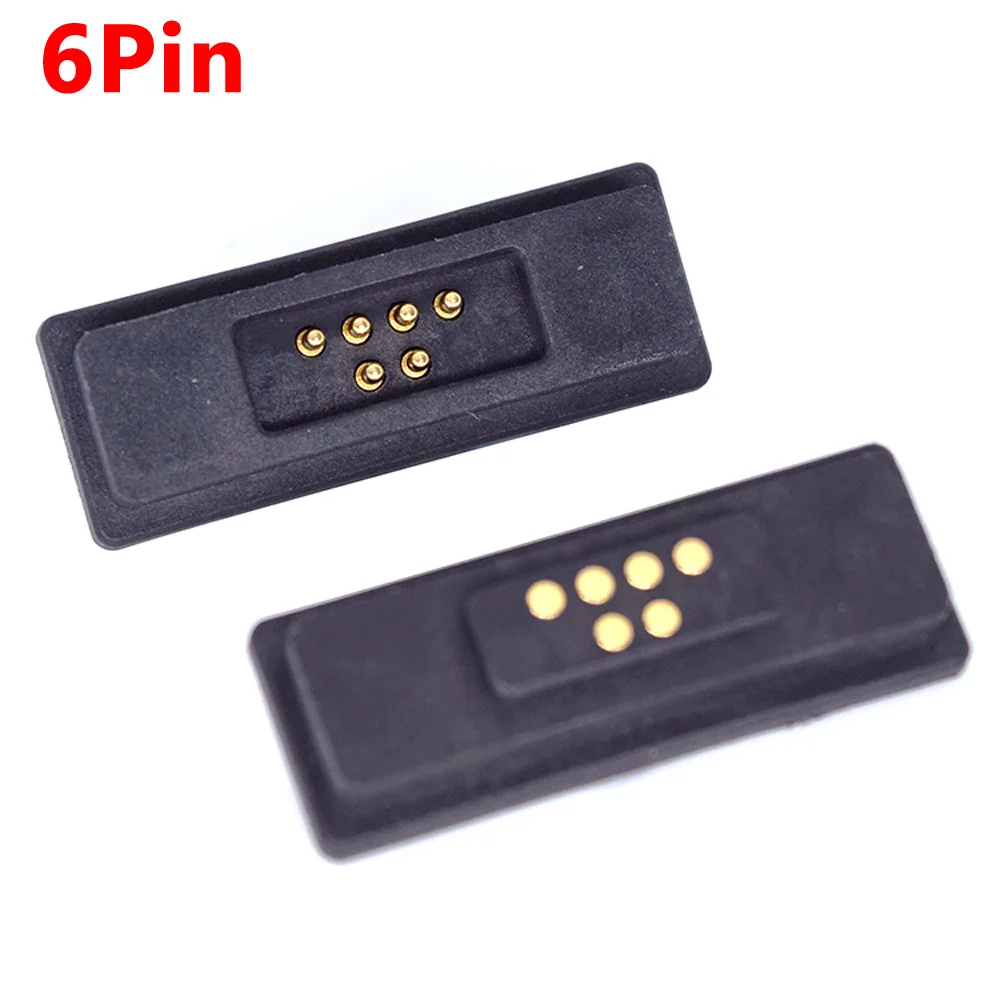 

6Pin waterproof high current magnet suction spring pogo pin connector male and female probe DC power charging magnetic connector